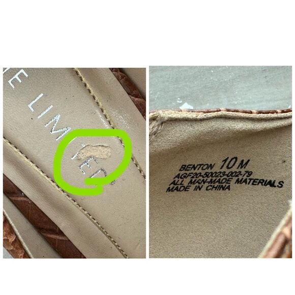 The Limited Womens Whiskey Brown "Benton" Loafer Snake Print Square Toe 10M - Picture 7 of 12